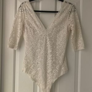 White lace bodysuit